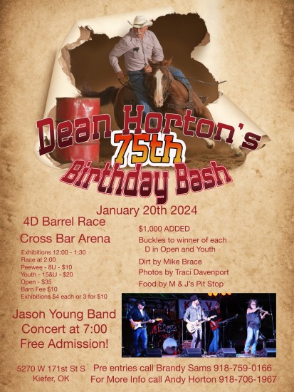 Dean Hortons Barrel Bash January 20, 2024