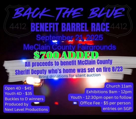 Back the Blue Benefit Barrel Race 9.21.2025 